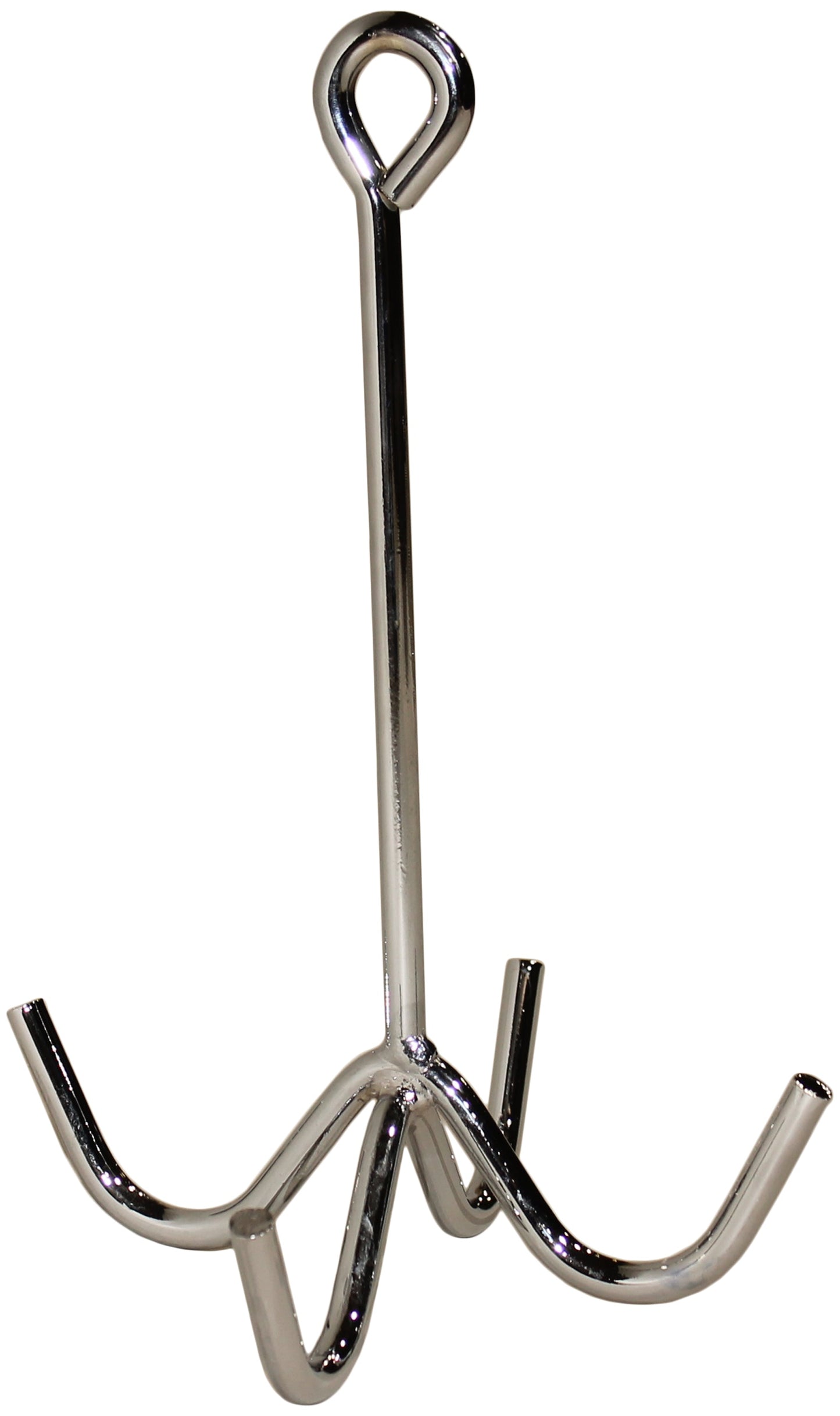 Four-Prong Chrome Metal Tack Hook