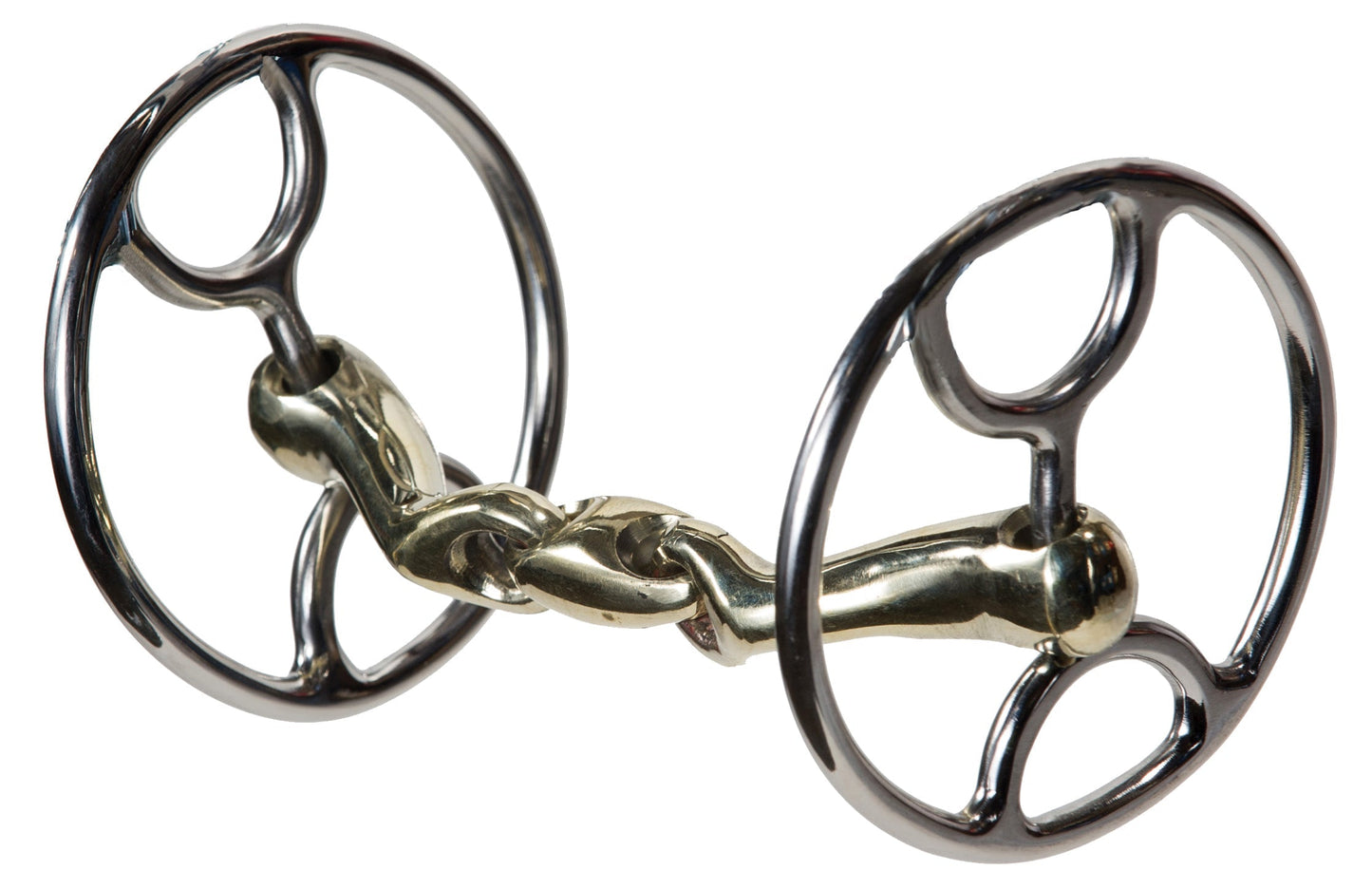 Oval Link Shaped Mouthpiece Cartwheel Bit
