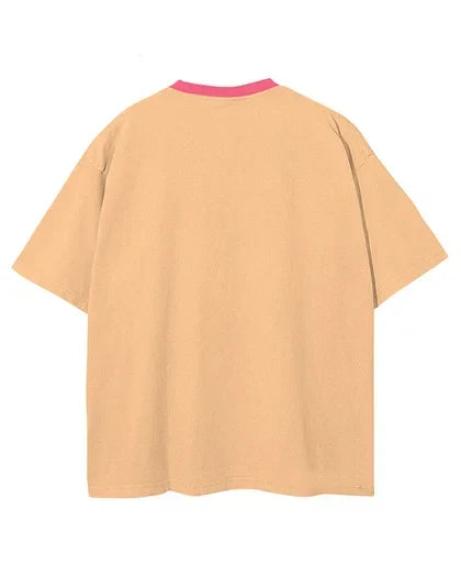Pink Fish Print Short Sleeve T-Shirt