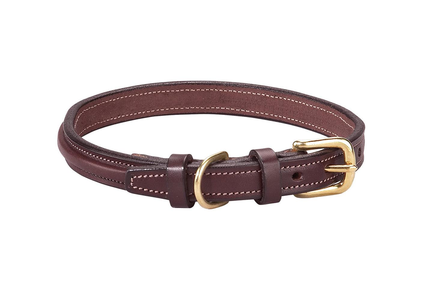Narrow Square-Raised Dog Collar with Nameplate Space