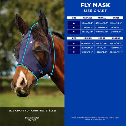 Deluxe Stretch Fly Mask with Ears