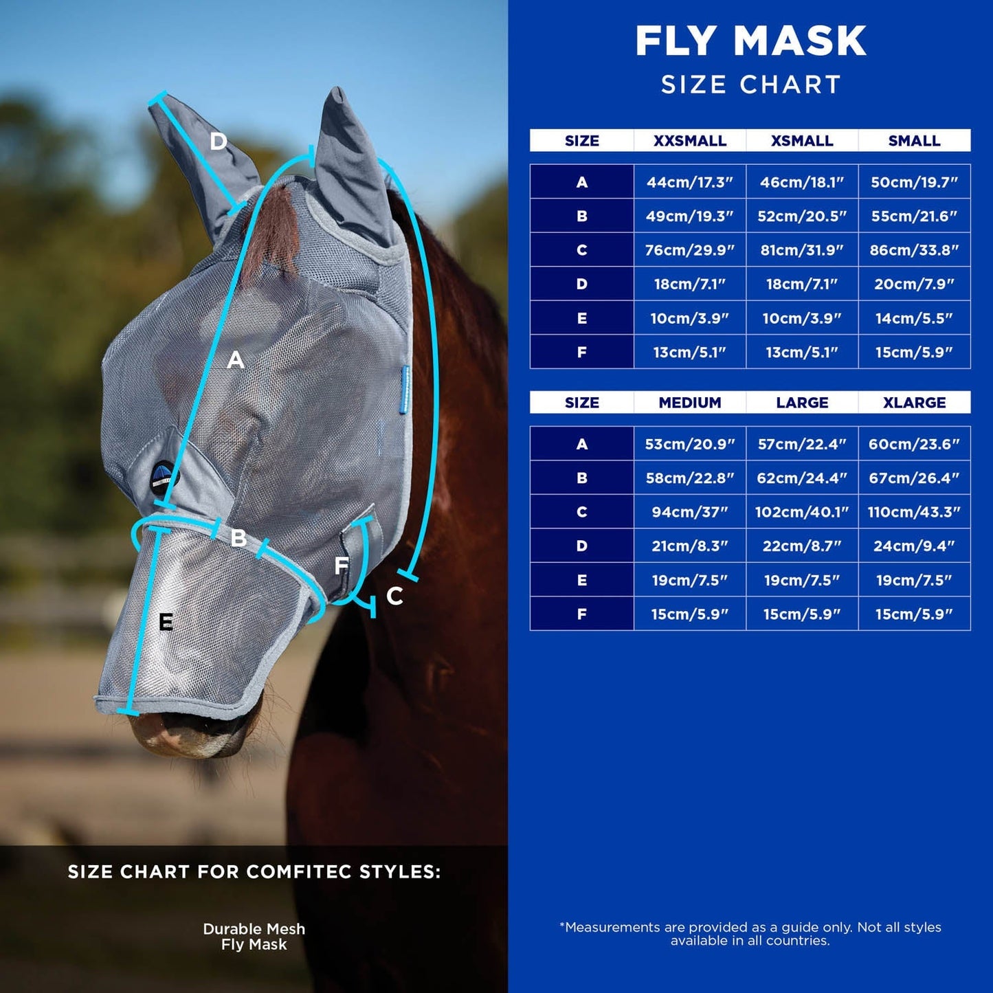 Durable Mesh Fly Mask with Ears and Nose