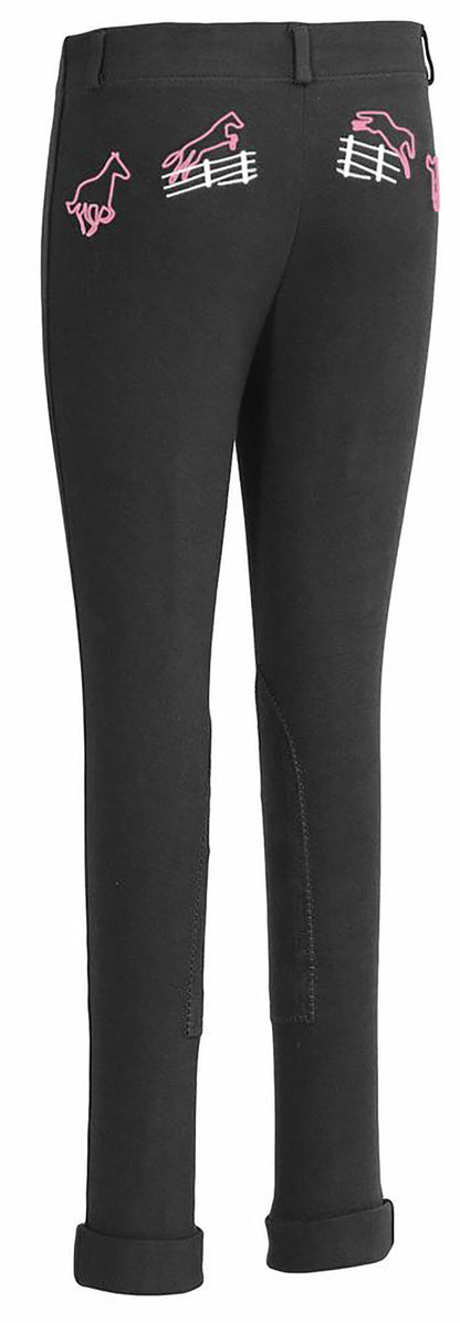 Children’s Cotton Embroidered Pull-On Jods