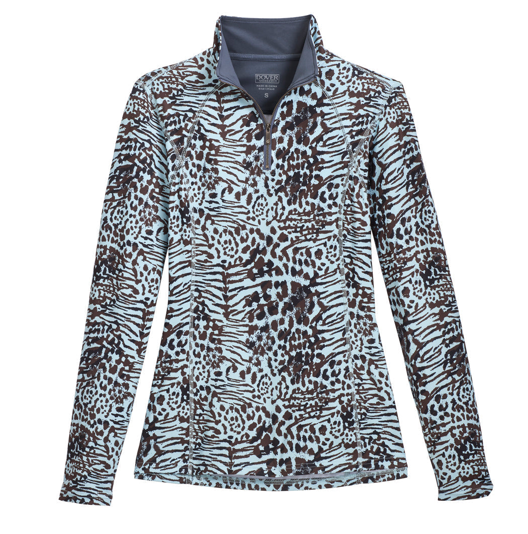 Ladies’ Meredith Print Quarter-Zip Shirt