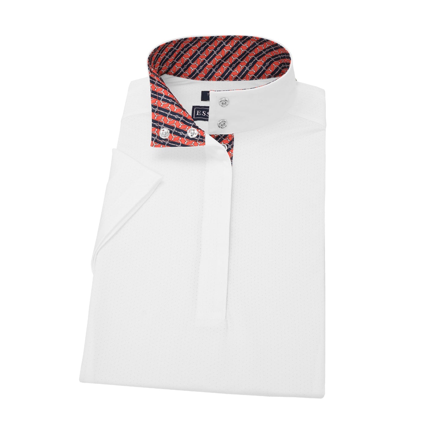 Straight Collar Short Sleeve Show Shirt