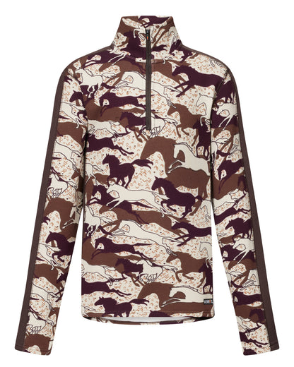 Kids’ Plush Printed Fleece Half-Zip Top