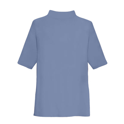 Short-Sleeve Mock Neck Sun Shirt