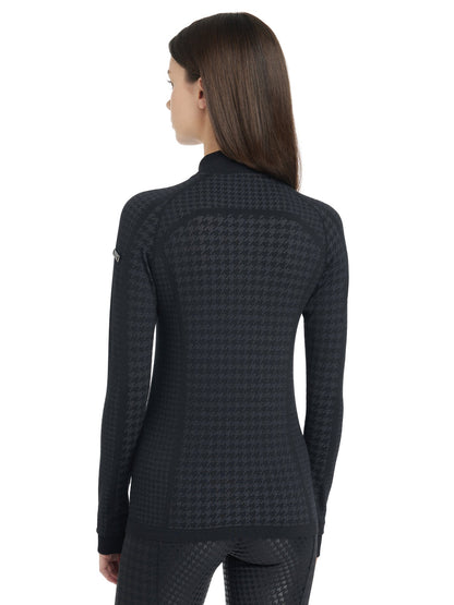 Ladies' Aspen Houndstooth Quarter-Zip Top