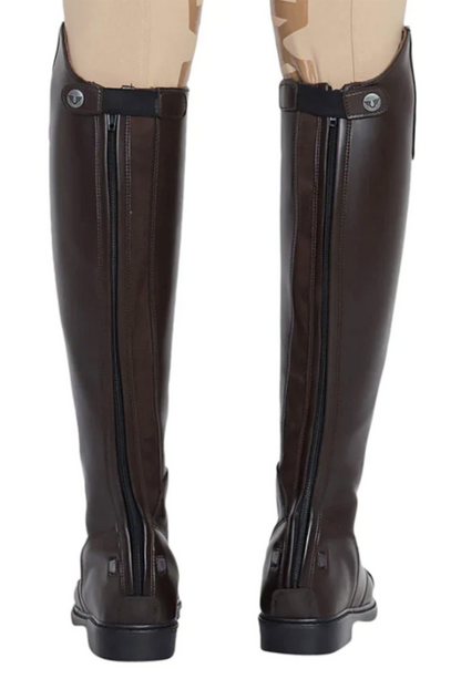 Children’s Starter Back-Zip Synthetic Leather Field Boots in Mocha