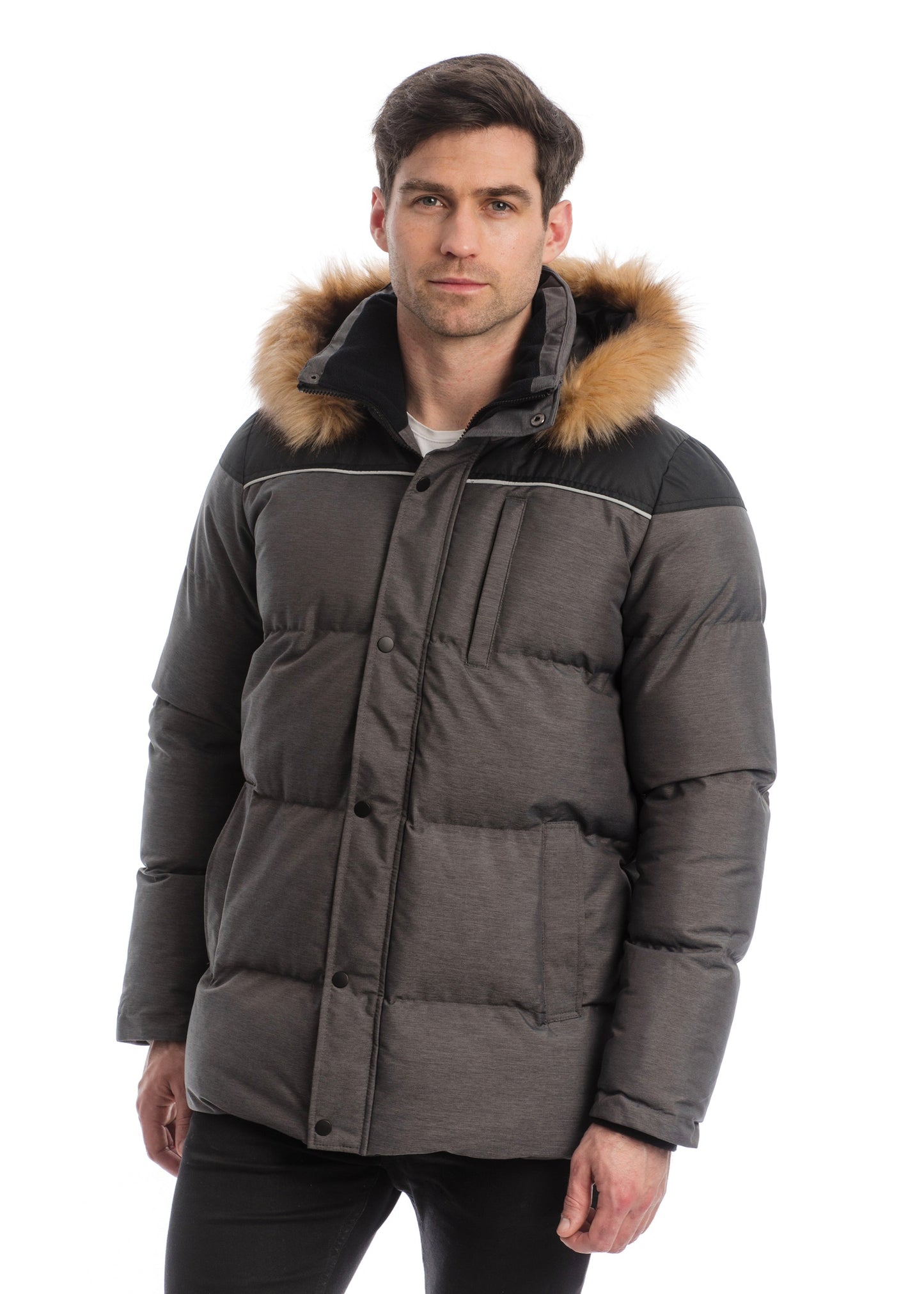 Unisex Padded Parka with Removable Hood