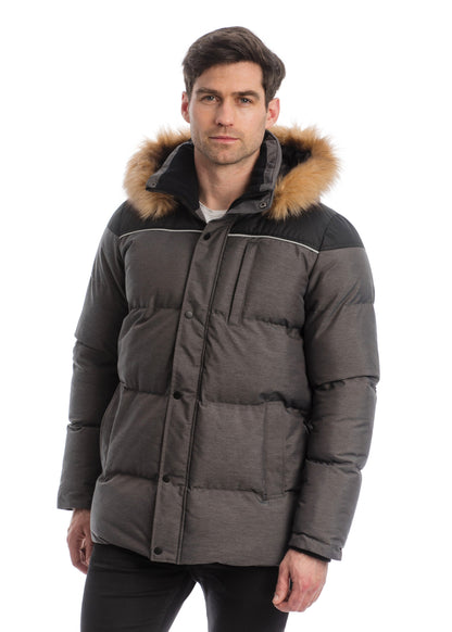 Unisex Padded Parka with Removable Hood