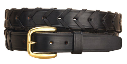 1/4" Laced Belt with Brass Buckle