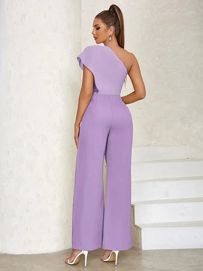 Sexy One-Shoulder Hollow Back Jumpsuit