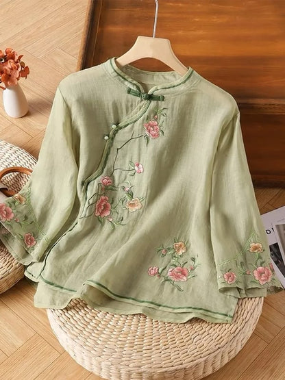 Women's Floral Embroidered Blouse