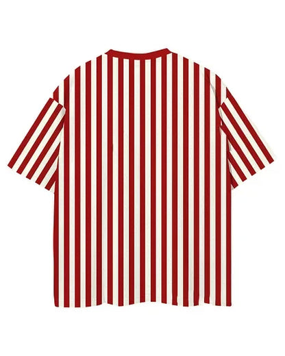 Red Sardine Print Short Sleeve T-Shirt