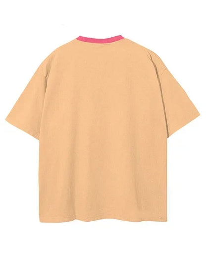 Pink Fish Print Short Sleeve T-Shirt