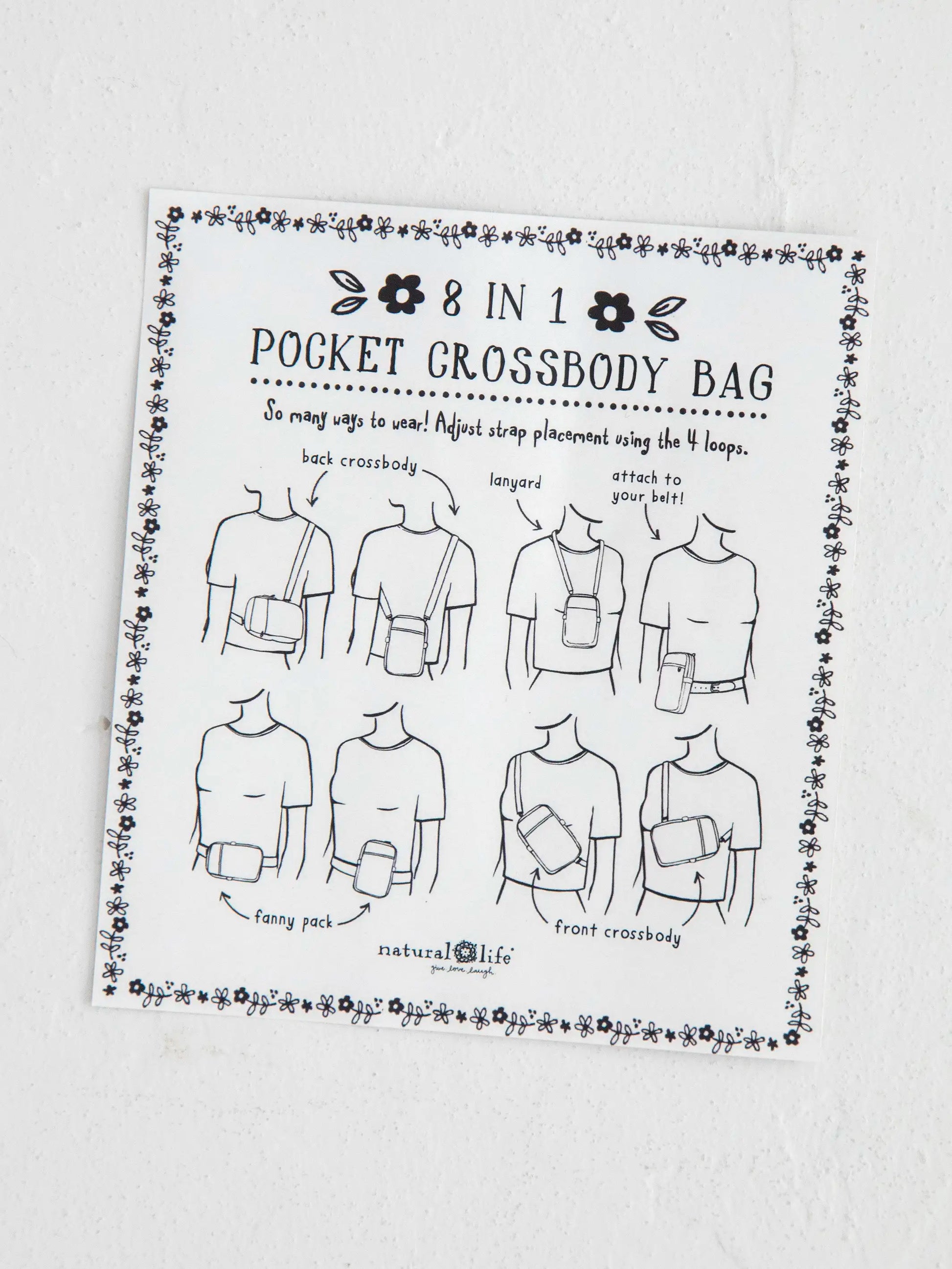8-in-1 Pocket Crossbody - Jewel Positano Scarf