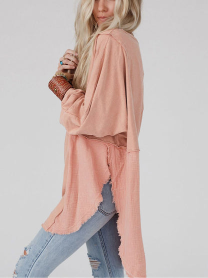 Relaxed Patchwork Oversized Shirt Dress