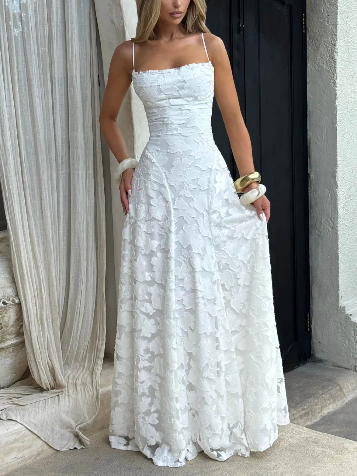 Jacquard Maxi Dress