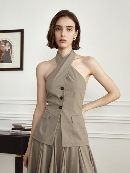 Sophisticated Cross Wrap Vest