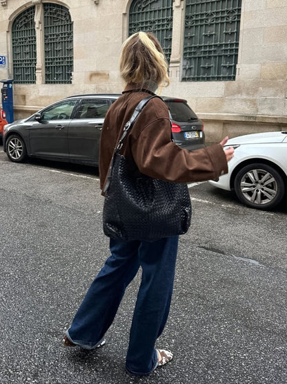 Suede Panel Shirt Jacket