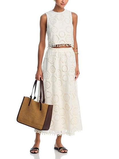 Square Crochet Tank Top & Maxi Skirt