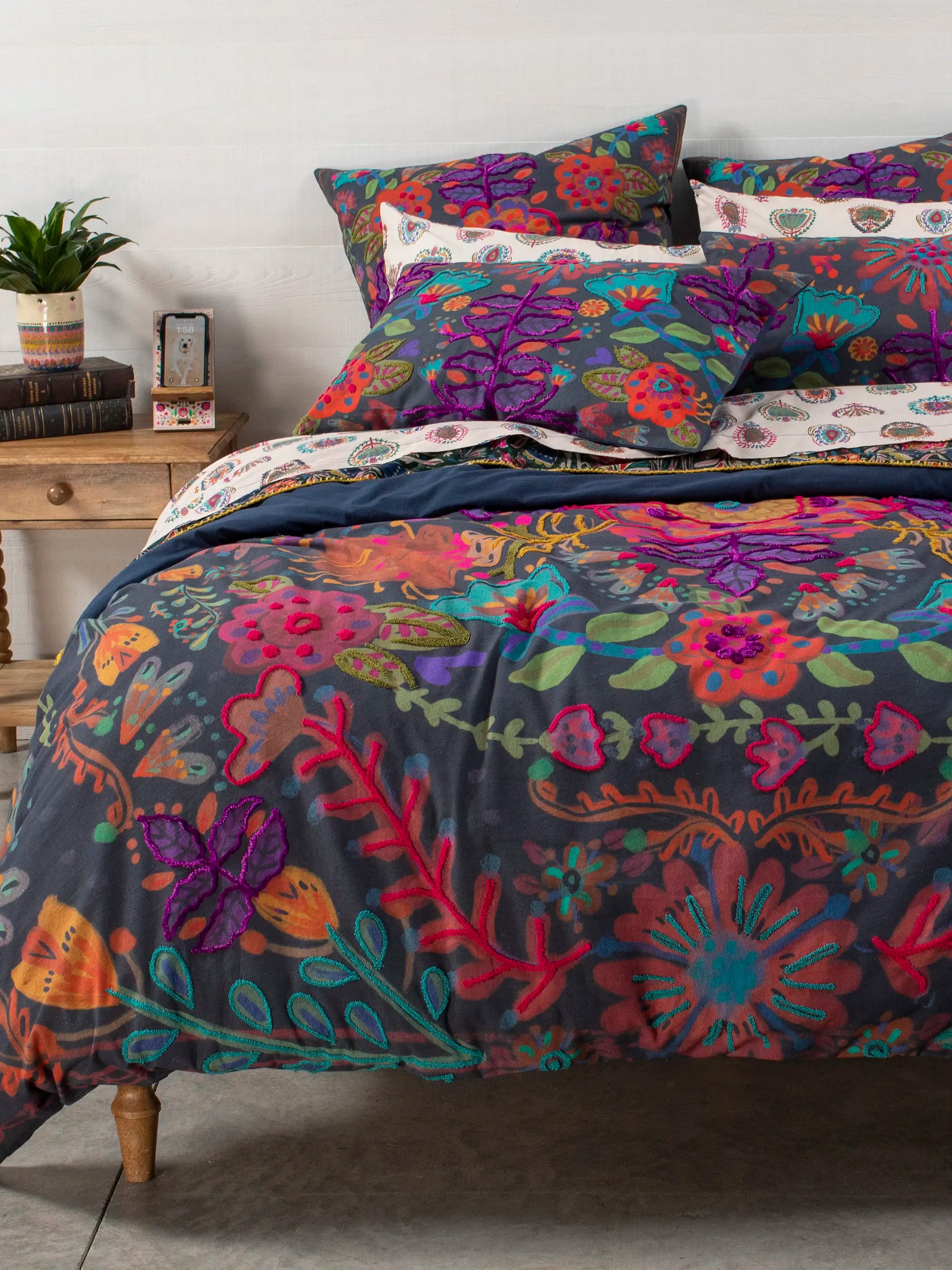 Catalina Cotton Euro Sham - Midnight Garden