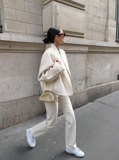 Short Paneled V-Neck Jacket