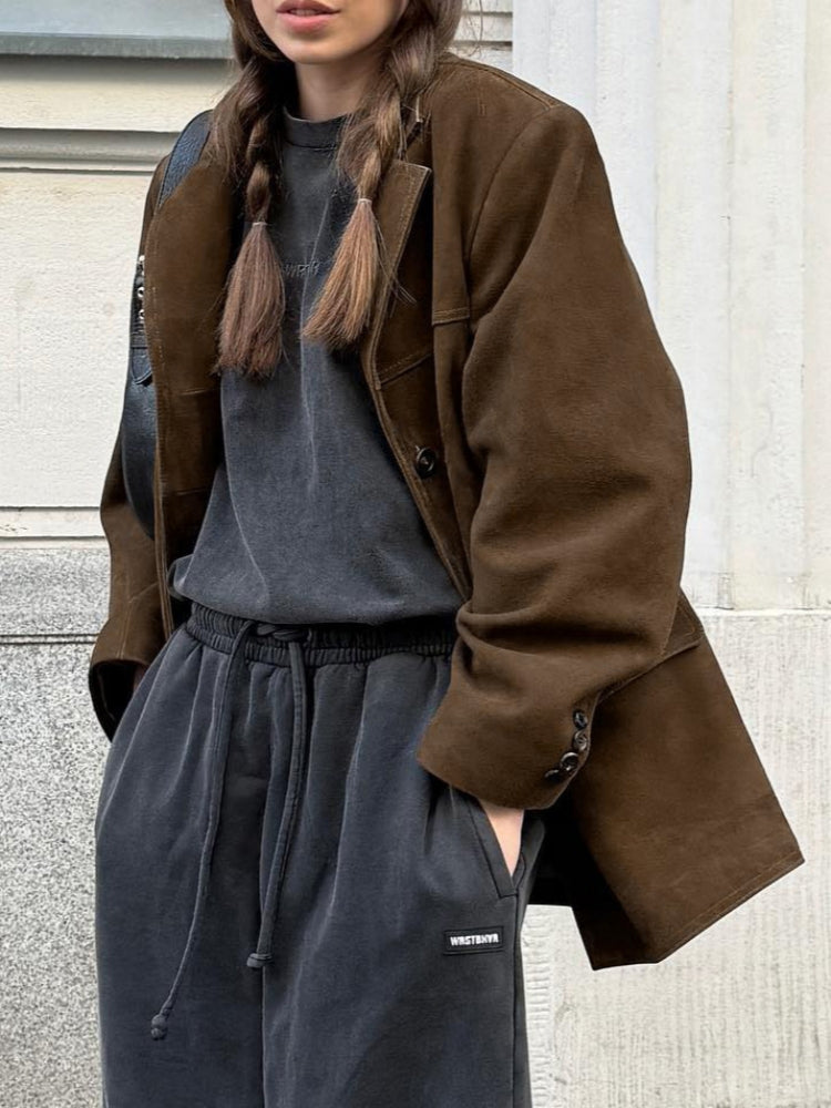 Matte Suede Blazer