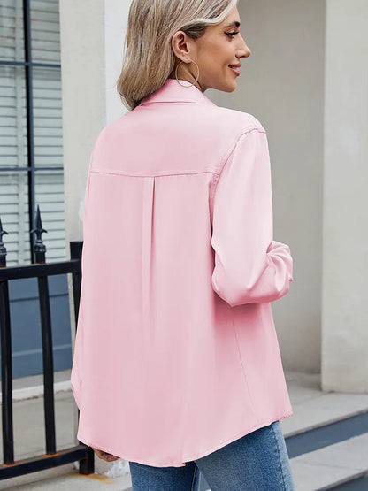 Adjustable Sleeve Casual Long-Sleeve Shirt