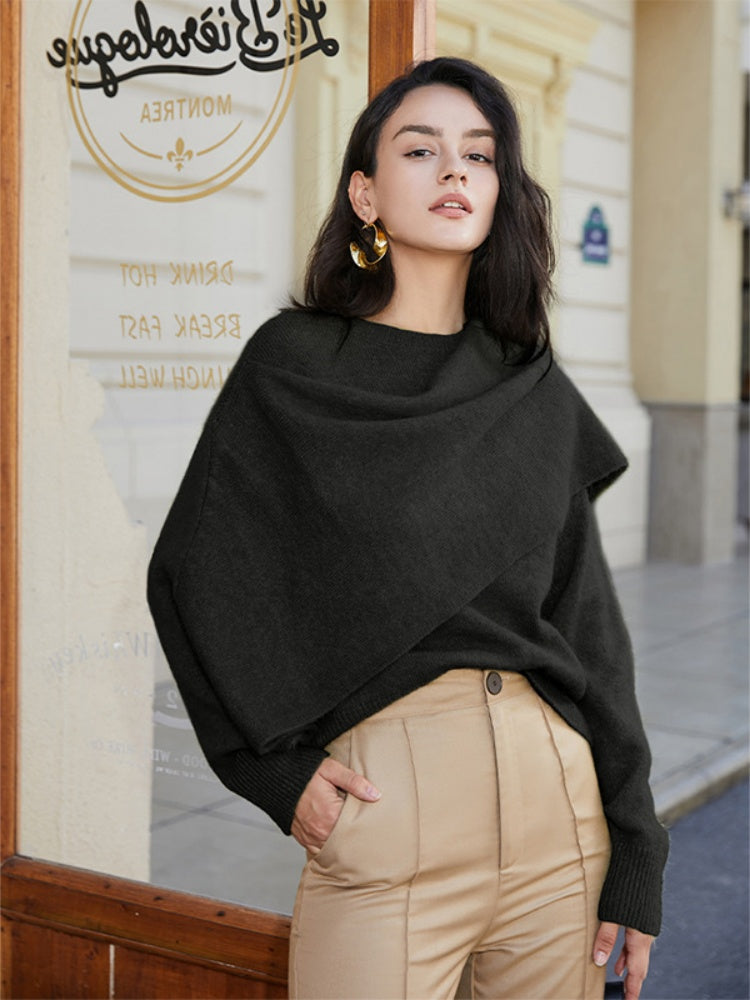 Autumn-Winter Versatile Core-Yarn Pullover