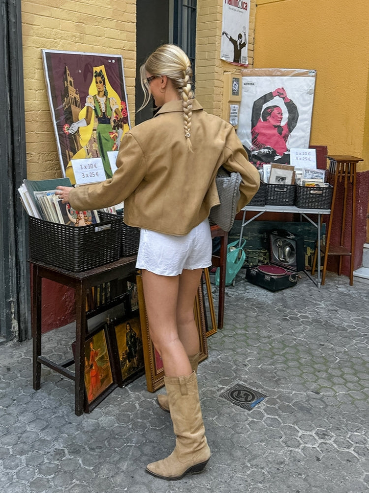 Suede Short Jacket