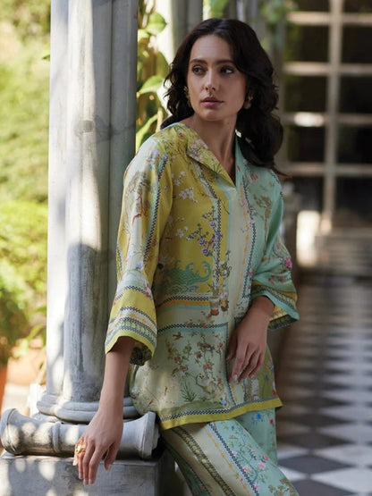 Flair Fusion Flowers Pants Set