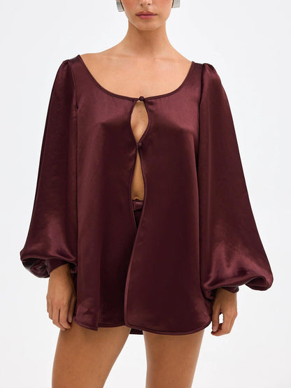 Penelope Blouse Bow Hot Short Set