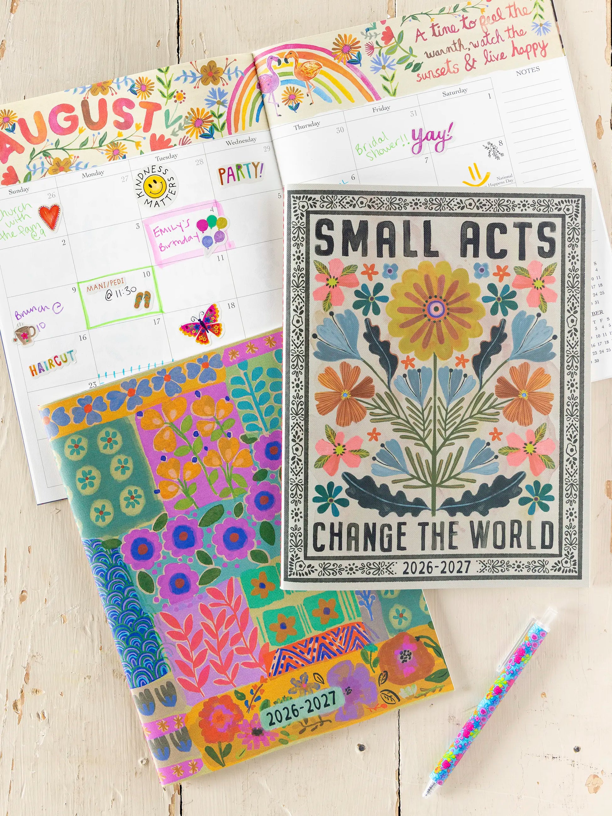 2026-27 Academic Planner - Turquoise Patchwork