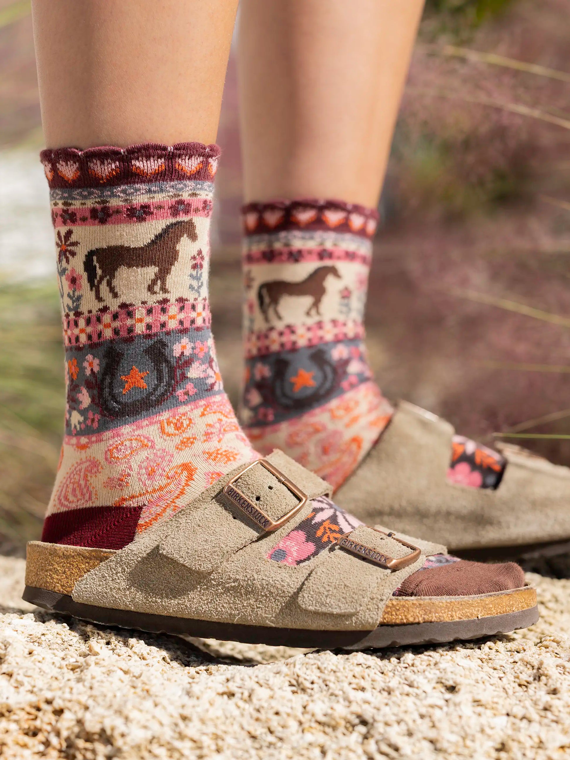 Boxed Boho Sock Set, Set of 3 - Horse