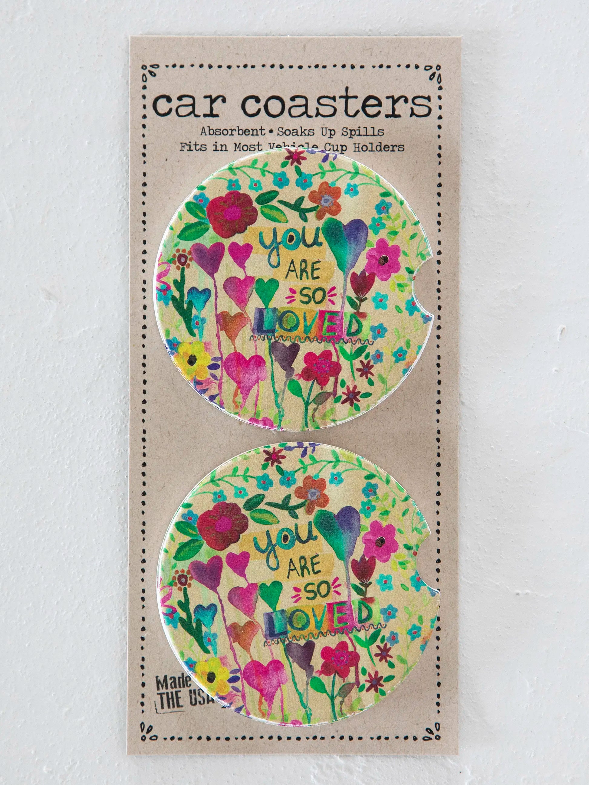 Car Coasters, Set of 2 - You Are So Loved