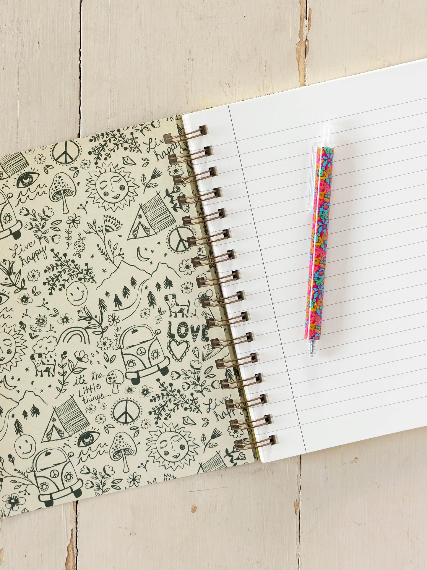 Spiral Notebook - Patchwork Chirps