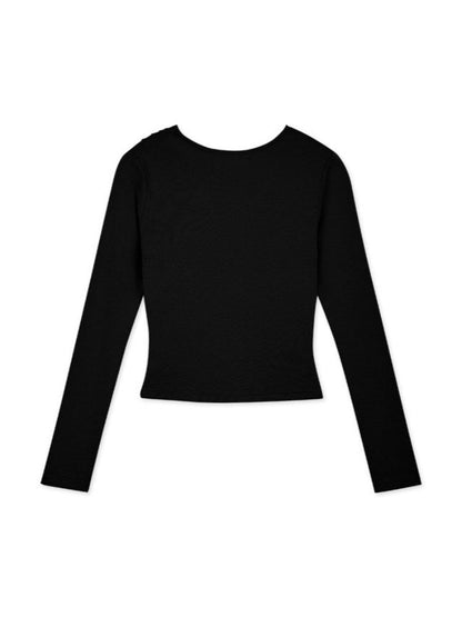 Black Sequin Long Sleeve Knit Top & Mini Skirt