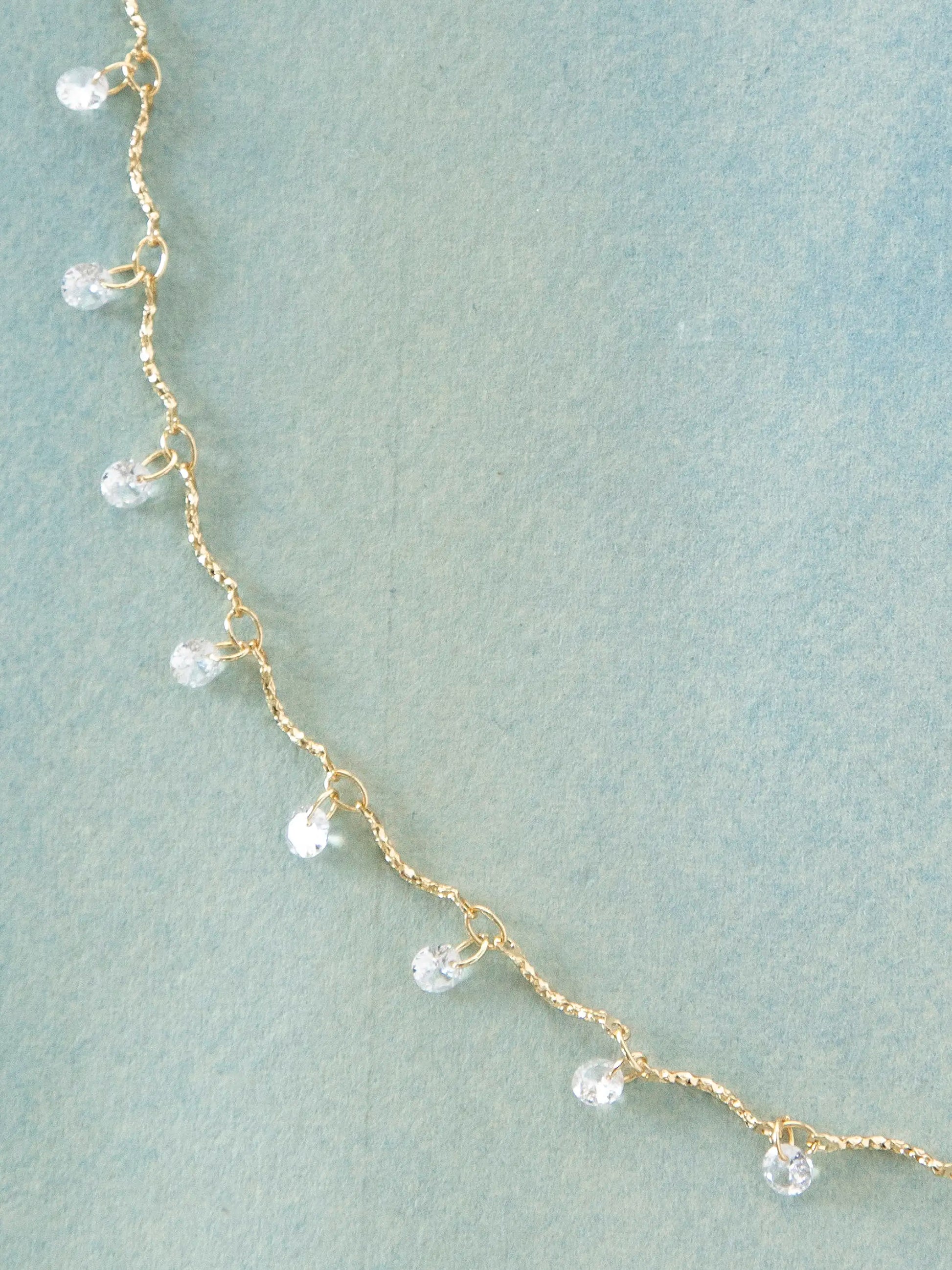 Dainty Jewel Necklace - Gold & Crystal