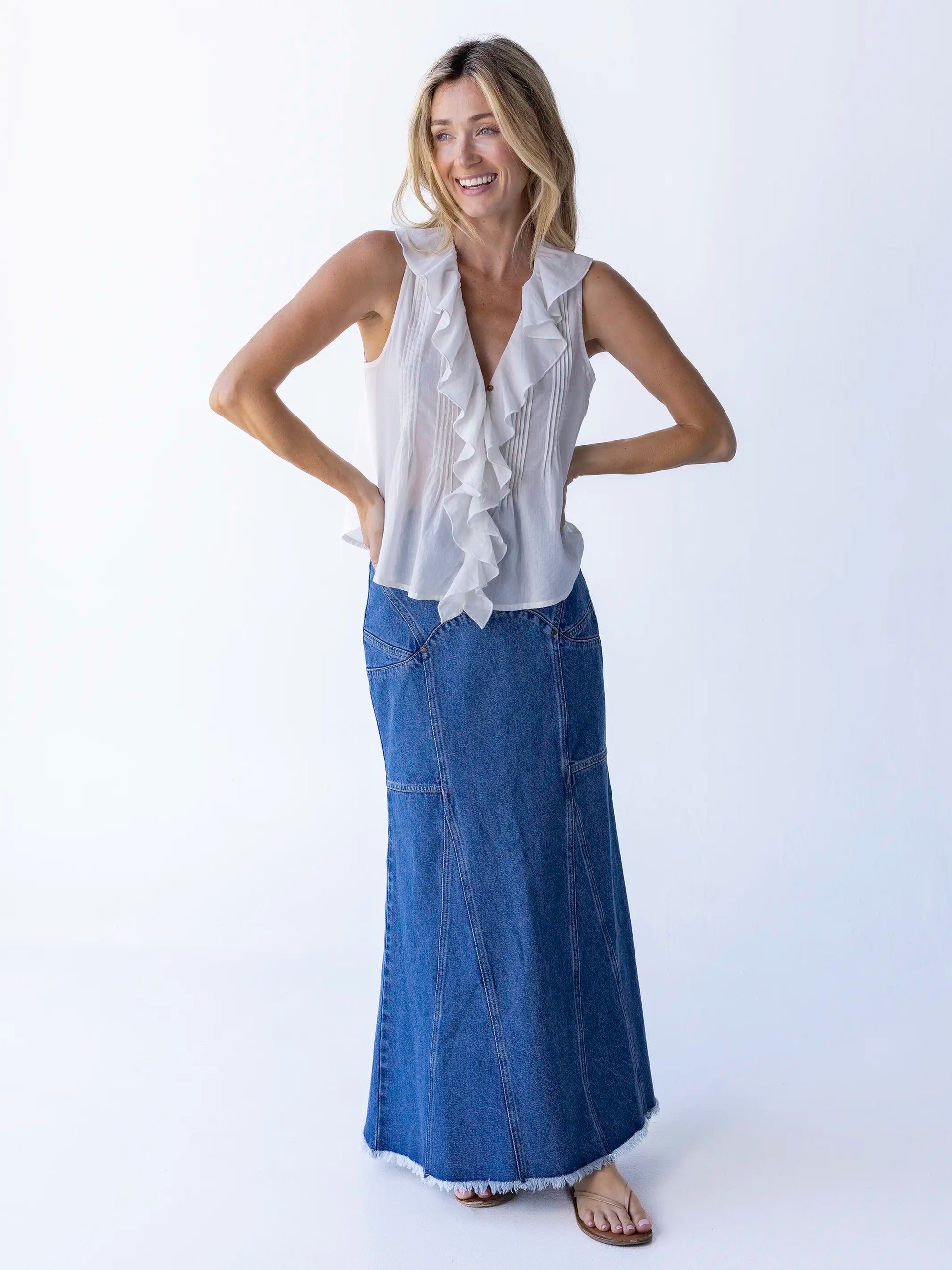 My Favorite Sleeveless Cotton Top - White