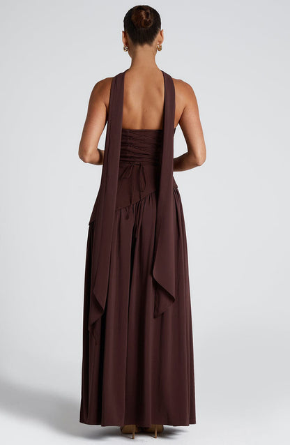 STRAPLESS SLIT DRESS