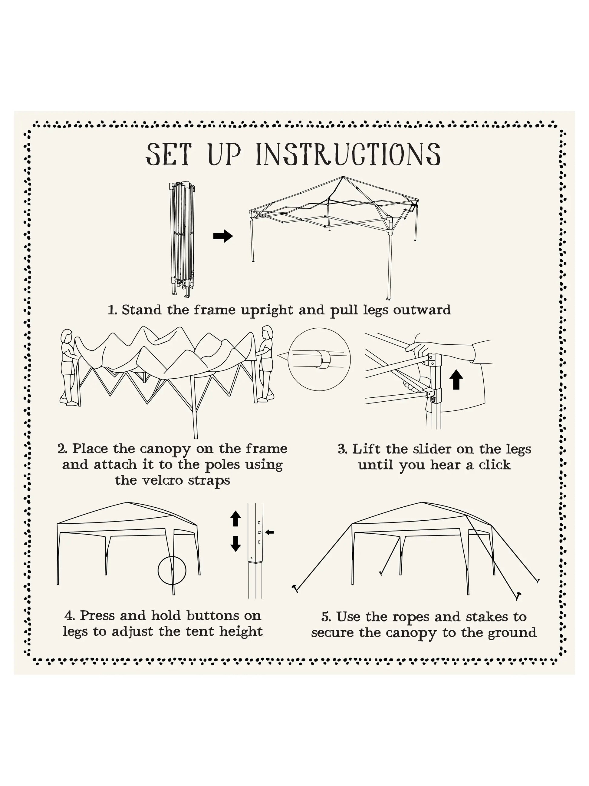 Live Happy Instant Canopy Tent - Blue Floral