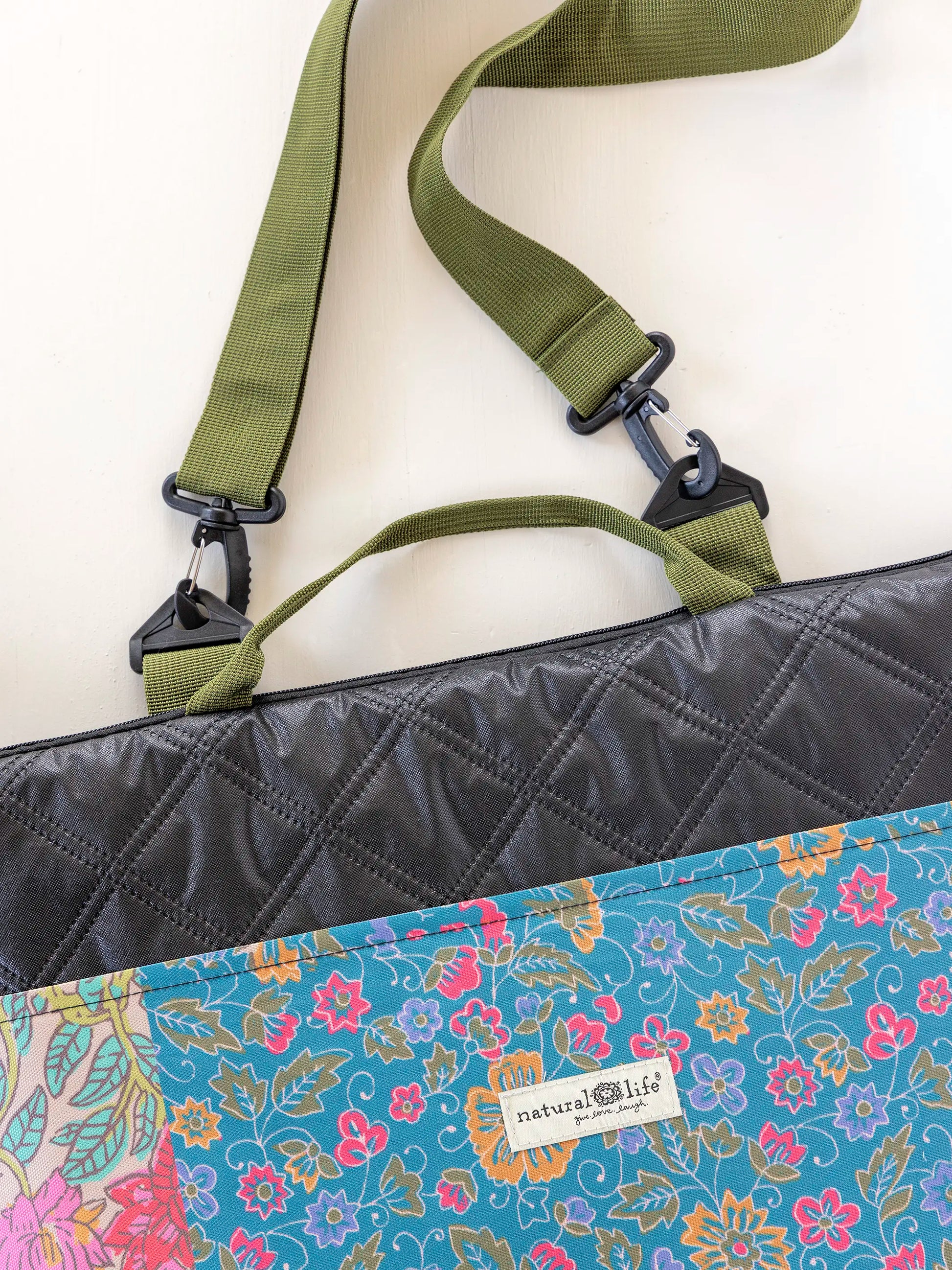 Picnic Blanket Tote - Bright Patchwork Zinnias
