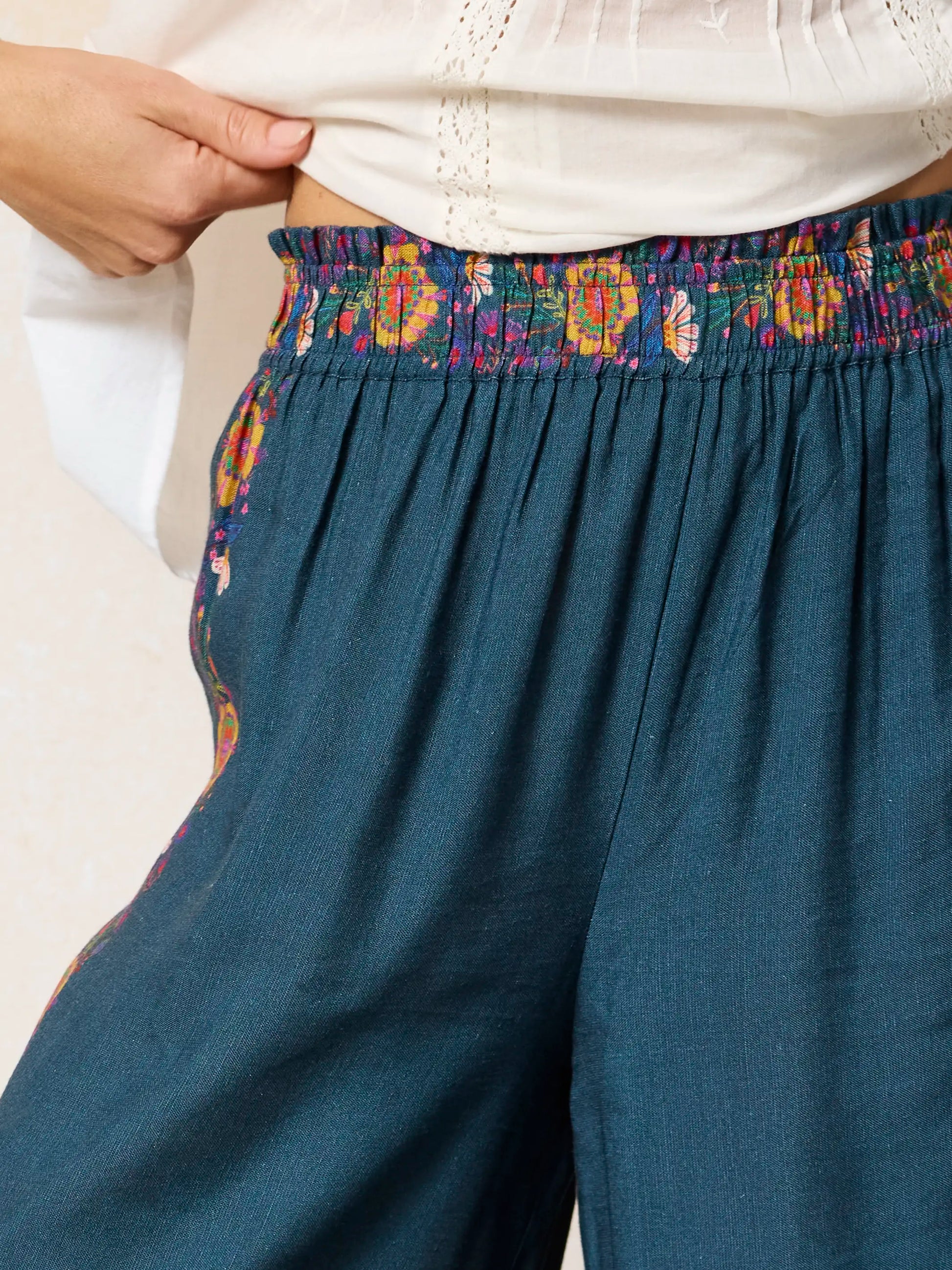 Cece Wide Leg Pants - Slate Blue