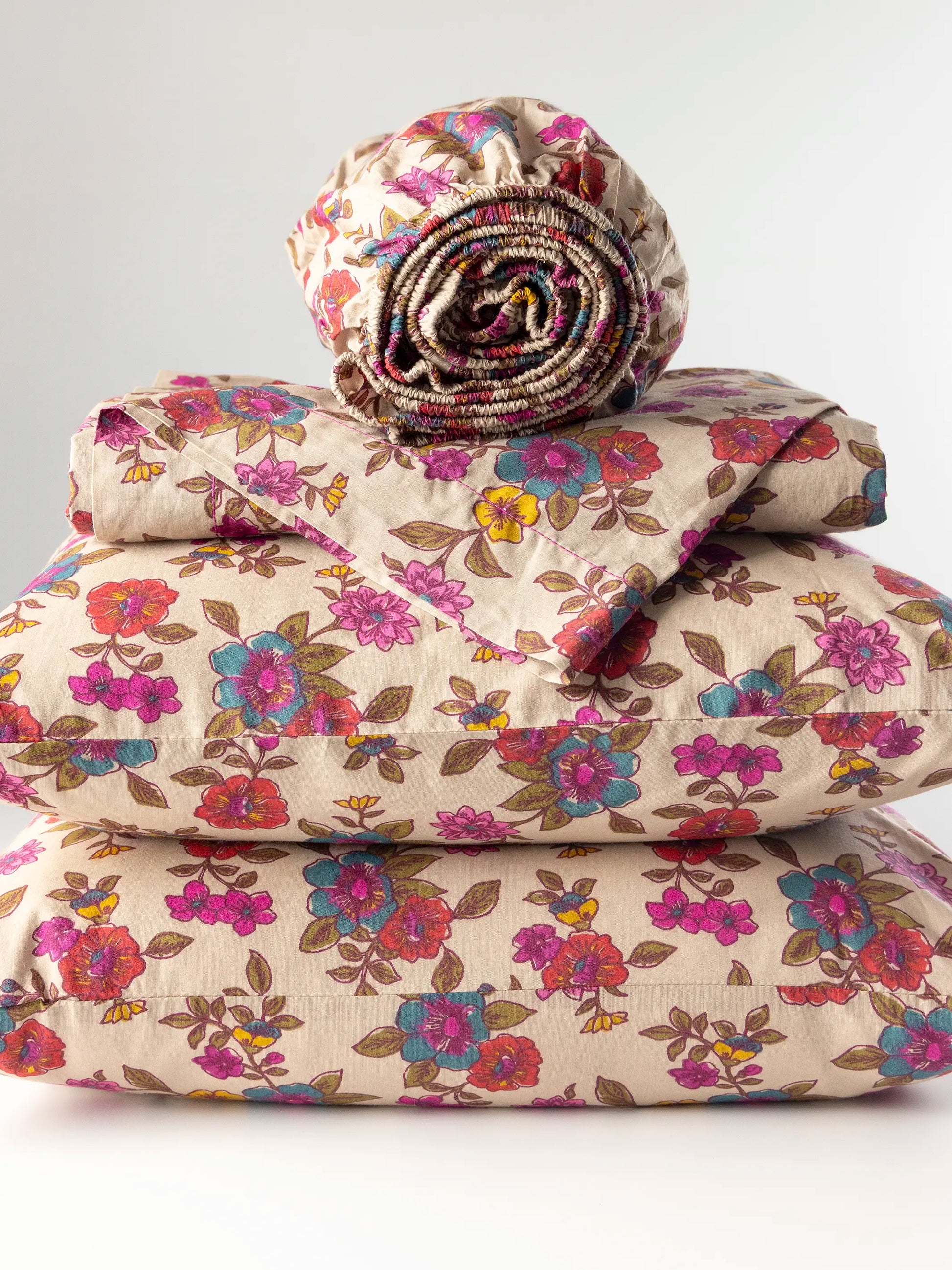 Sooo Soft Cotton Sheet Set - Enchanted Wildflowers Cream