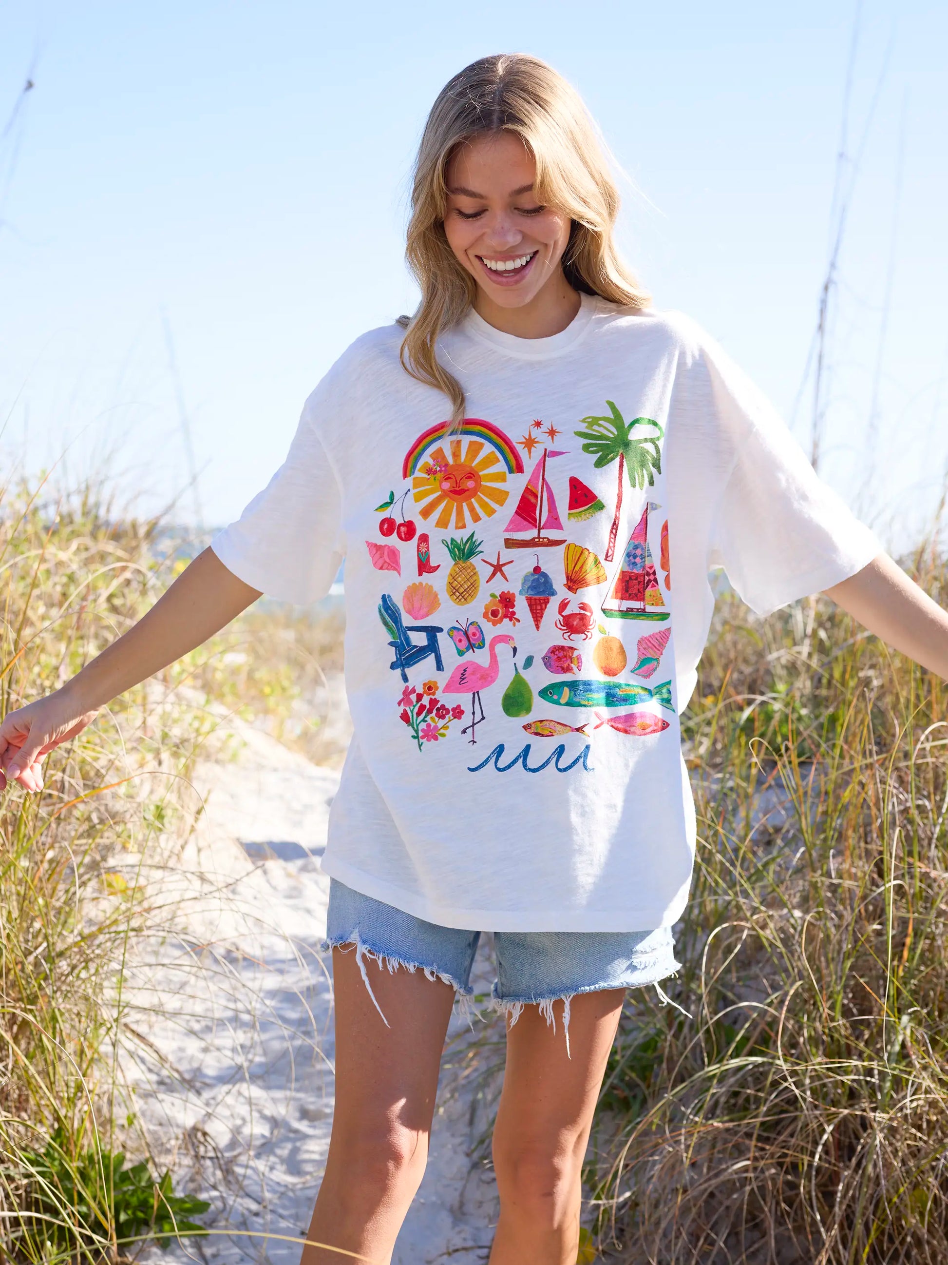 Life Is A Canvas Cotton Tee - Summer Icons