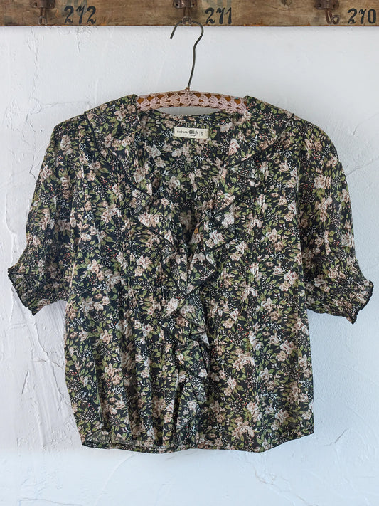 My Favorite Cotton Top - Black Flung Floral