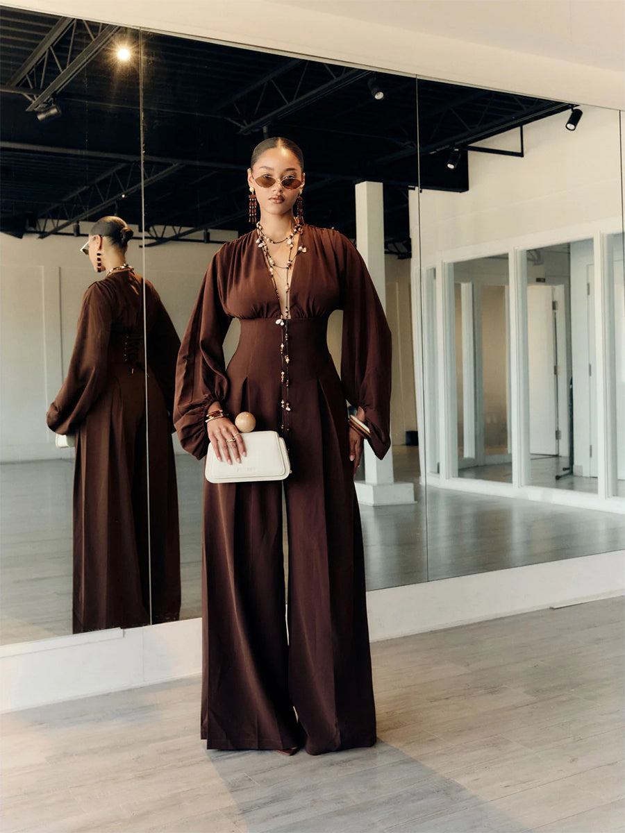 Plunge Neck Jumpsuit