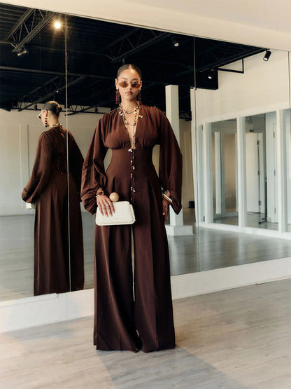 Plunge Neck Jumpsuit